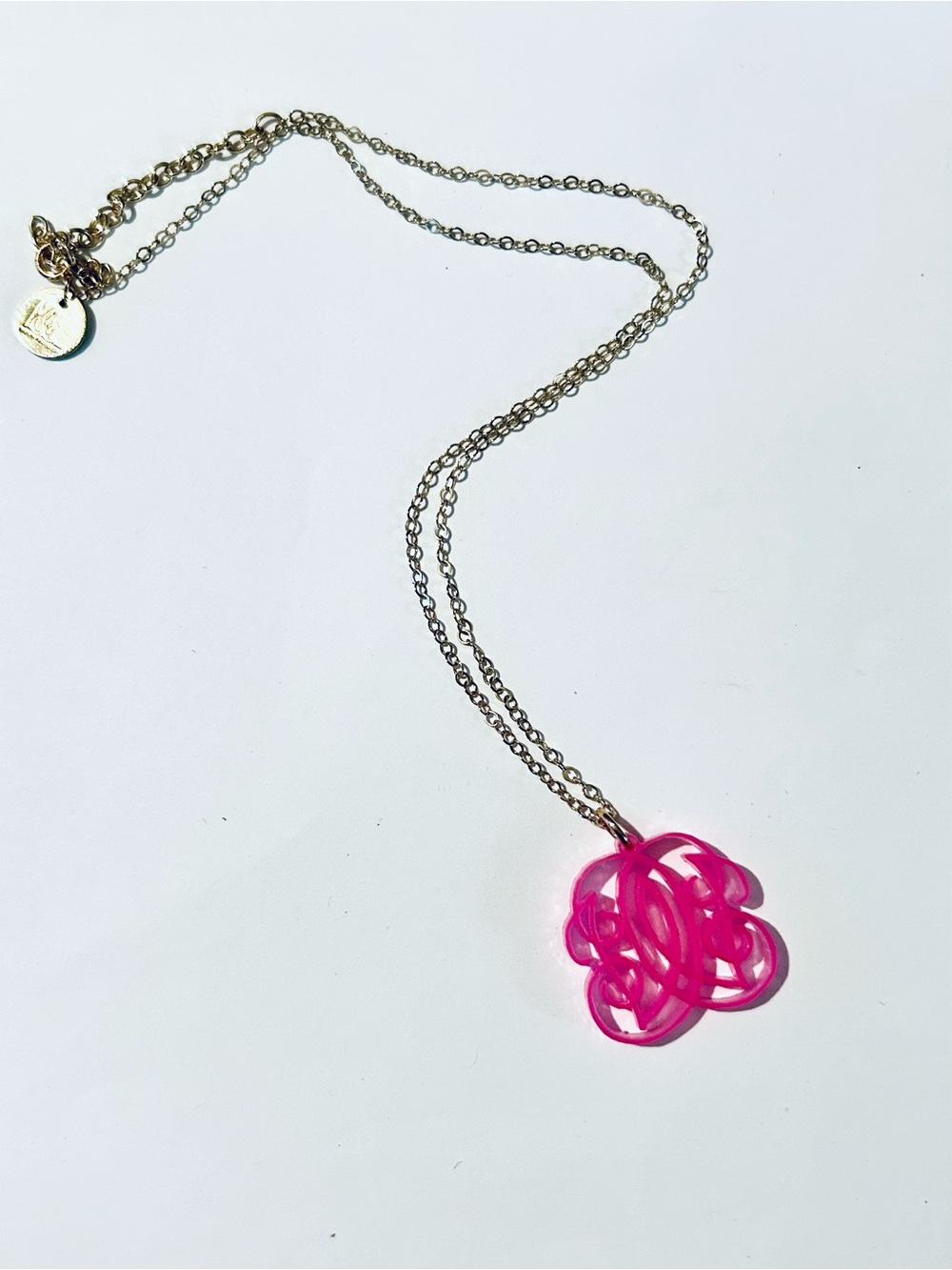 Moon and Lola Paris Monogram Necklace